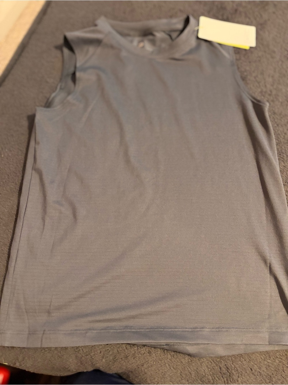 Sleeveless Crew Neck Athletic Tank Top - Gray